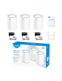 Cudy Dual Band 1200Mbps WiFi 5 Gigabit Mesh 3 Pack | M1300 (3-Pack)