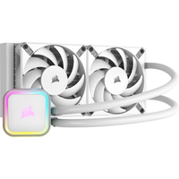 Corsair iCUE H100i ELITE CAPELLIX 240mm AIO CPU Liquid Cooler with ARGB (White)