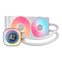 Corsair iCUE LINK TITAN 240 RX LCD 240mm AIO Liquid CPU Cooler 2x 120mm Fans LCD Display (White)