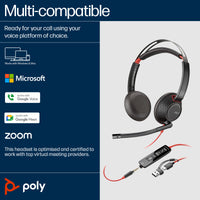 HP POLY 5220 Stereo USB-A Wired Black Headset