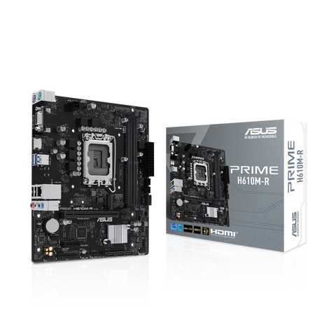 ASUS Prime H610M-R-SI Intel LGA 1700 Micro-ATX Motherboard DDR5 PCIe 4.0 M.2 Gigabit Ethernet