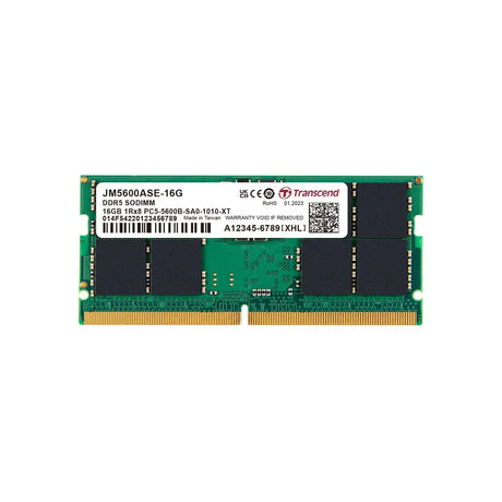 Transcend JetRam 16GB DDR5-5600 SO-DIMM Laptop Memory CL46