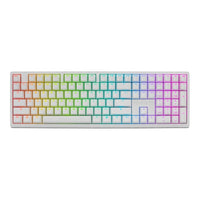 Ducky Keyboard Zero 6108 100% Mechanical Wireless Keyboard RGB USB/2.4GHz/BT White (Cherry MX2A Blue)