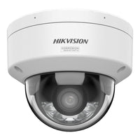 Hikvision 4MP Smart Hybrid Light with ColorVu Fixed Dome Network Camera, 2.8mm, Two-way Audio, IR/WL up to 30m, IP67, IK10