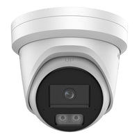 Hikvision 4MP Smart Hybrid Light with ColorVu Fixed Turret Network Camera, 2.8mm, two way audio, IR/WL up to 30m, IP67