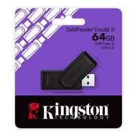 Kingston 64GB Portable USB 3.2 Gen 1 DataTraveler Exodia S