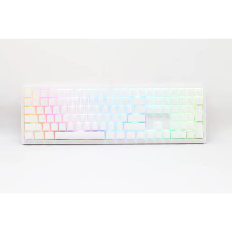Ducky Keyboard Zero 6108 100% Mechanical Wireless Keyboard RGB USB/2.4GHz/BT White (Cherry MX2A Blue)