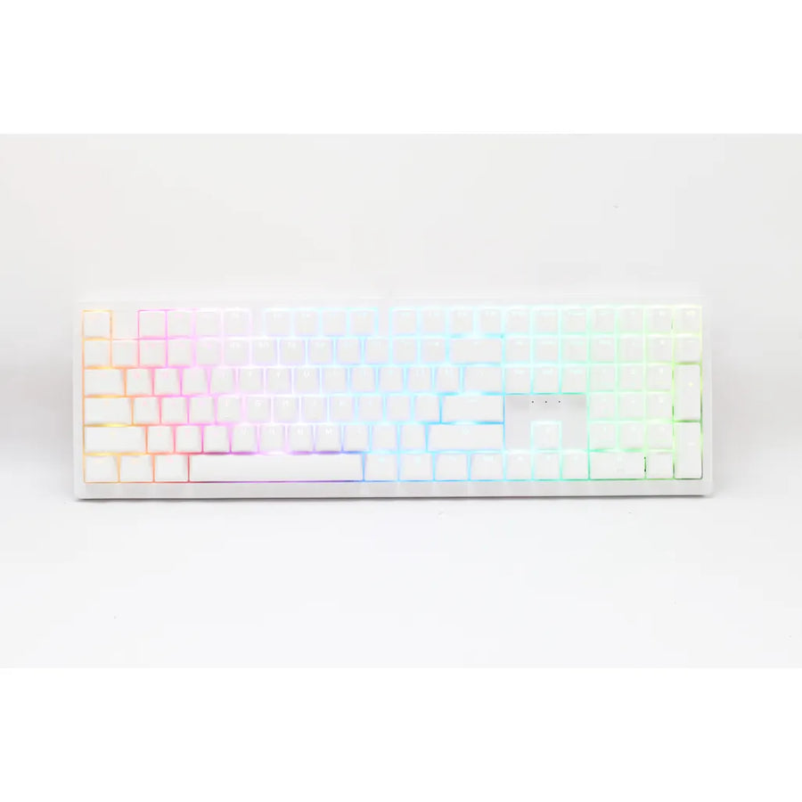 Ducky Keyboard Zero 6108 100% Mechanical Wireless Keyboard RGB USB/2.4GHz/BT White (Cherry MX2A Blue)