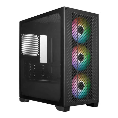 Cooler Master Elite 301 Mini Tower ATX PC Case Tempered Glass 3x 120mm Fans Black