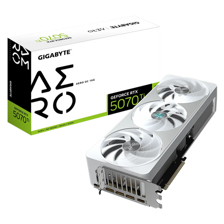 Gigabyte GeForce RTX 5070 Ti Aero OC 16GB GDDR7 PCIe 5.0 2588MHz RGB Graphics Card