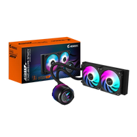 Gigabyte AORUS Waterforce X II 240 AIO Liquid CPU Cooler Black 240mm LCD Display ARGB Fans LGA1851 AM5 6-Year Warranty
