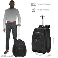 Everki Atlas Wheeled Laptop Backpack 13in to 17.3in