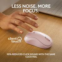 Logitech M240 Silent Bluetooth Mouse Rose Compact Travel