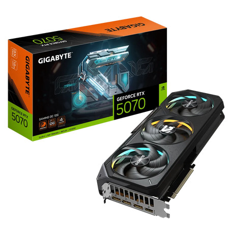 Gigabyte GeForce RTX 5070 GAMING OC 12GB GDDR7 192-bit PCIe 5.0 2625MHz RGB Graphics Card