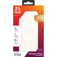 ZAGG Crystal Palace Snap Clear Case for iPhone 16 Plus MagSafe Compatible
