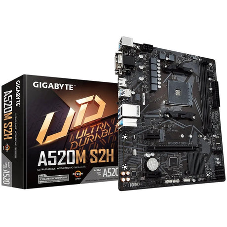 Gigabyte A520M S2H AMD AM4 Micro-ATX Motherboard