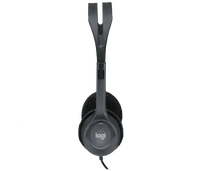 Logitech H111 Stereo Headset 3.5mm Jack Noise-Cancelling Boom Microphone Grey
