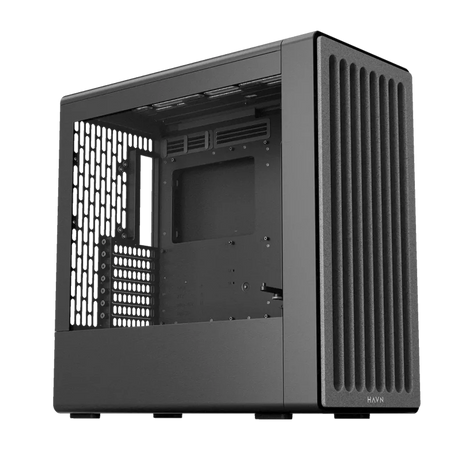 HAVN BF 360 E-ATX Mid Tower Gaming PC Case Black Tempered Glass GPU Air Guide
