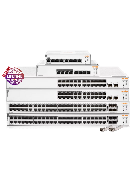 HPE Networking Instant On 1830 24 port Gb 12 port POE 195W Switch | ARU-IO-SW183024G-195W