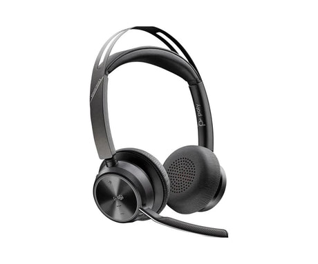 HP Accesories Poly Voyager Focus 2 Microsoft Teams Certified USB C C Headset +USB C/A Adapter +Charging Stand