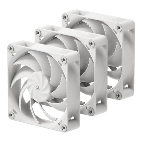 HAVN H12 120mm PWM Performance Case Fan White Triple Pack Fluid Dynamic Bearing