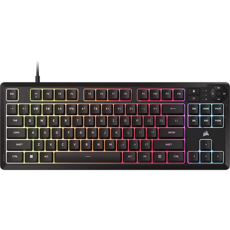 Corsair K55 Core TKL RGB Gaming Keyboard Tenkeyless Membrane 1000Hz Spill Resistant NA Layout