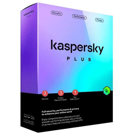 Kaspersky Plus security 1-year 3-Device License South African Edition