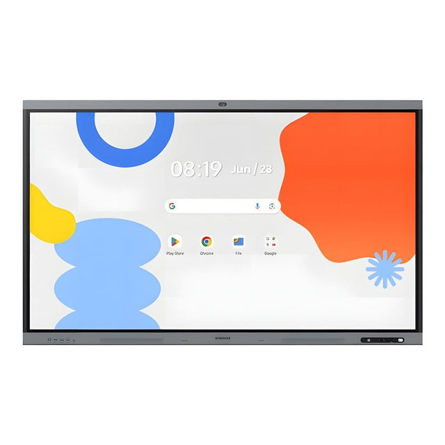 SAMSUNG 86" Android Interactive Display, Android 14 EDLA Certified, Resolution: 3840 x 2160, UHD, 400nit Brightness, Build in Speakers, HDMI out, 40 PTS touch, Wi-Fi & BT, Built-in Camera 7 YEAR ONSITE WARRANTY