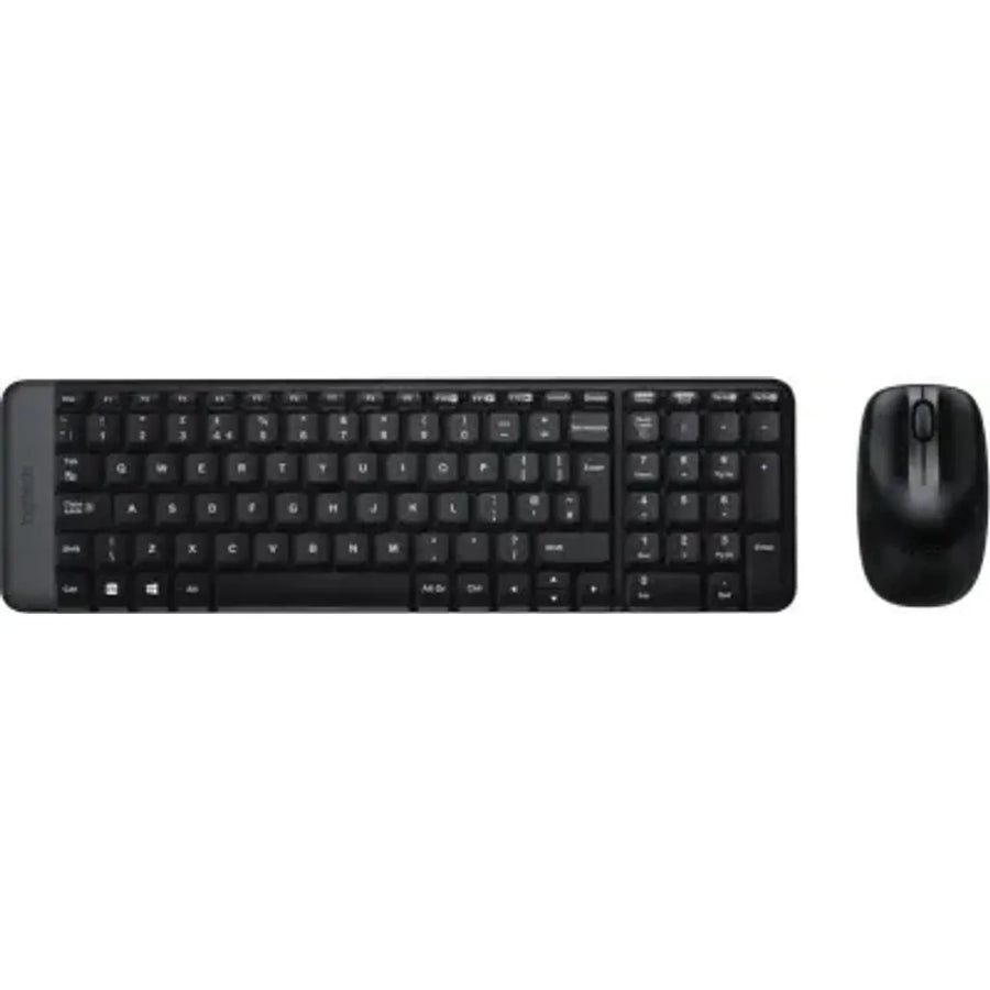 Logitech MK220 Wireless Keyboard and Mouse Combo Nano USB Receiver 10m QWERTY Black