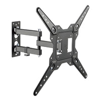 RCT Full-Motion TV Wall Mount 23 to 65-inch up to 30kg Tilt and Swivel VESA Compatible Black