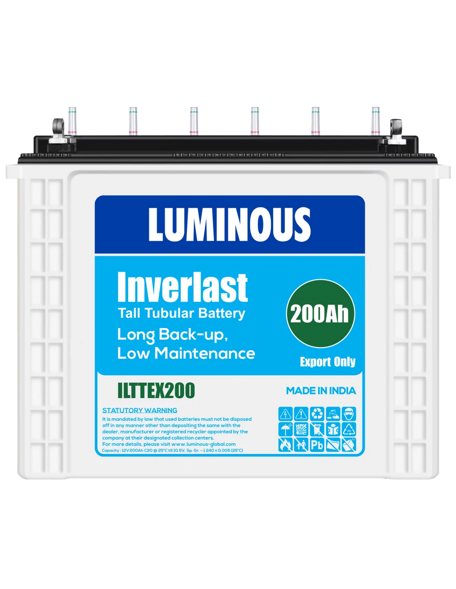 Luminous - Inverlast, 12V - 200Ah Tubular Battery