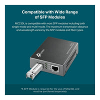 TP-Link 1Gbps RJ45 To 1Gbps SFP Module Media Converter