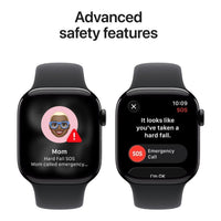 Apple Watch Series 11 GPS + Cellular 42mm Jet Black Aluminium Case with Black Sport Band - M/L,Model A3335