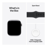 Apple Watch Series 11 GPS + Cellular 42mm Space Grey Aluminium Case with Black Sport Band - M/L,Model A3335