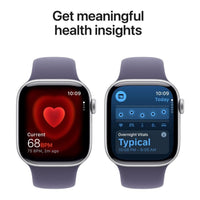 Apple Watch Series 11 GPS + Cellular 46mm Silver Aluminium Case with Purple Fog Sport Band - M/L,Model A3337