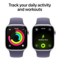 Apple Watch Series 11 GPS + Cellular 46mm Silver Aluminium Case with Purple Fog Sport Band - M/L,Model A3337