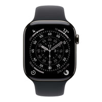 Apple Watch Series 11 GPS + Cellular 46mm Slate Titanium Case with Black Sport Band - M/L,Model A3337