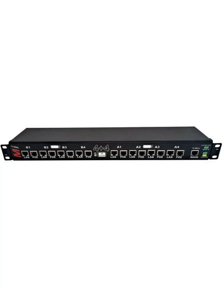 Micro Instruments - 8 Channel Gigabit POE Injector with a remote management Ethernet Port