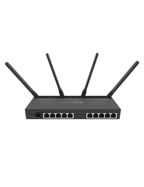MikroTik 10-port Gigabit 1-SFP+ AC WiFi Router | RB4011iGS+5HacQ2H