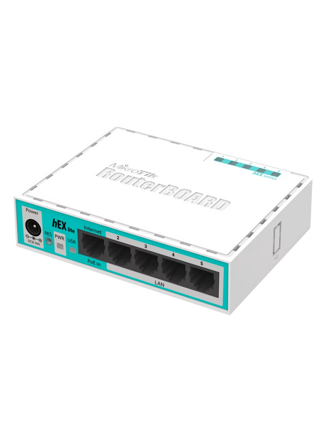 MikroTik hEX Lite - Desktop Router with 5x 10/100 ports