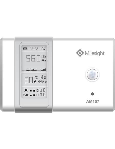 Milesight Indoor Ambience Monitoring - Temperature, Humidity, Motion, Light, CO2, TVOC Sensor