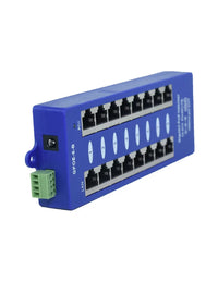 Passive POE Injector Hub, 8 Port, Gigabit, Blue