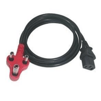 Dedicated SA plug to IEC 0.75x3 BK 1.80meter
