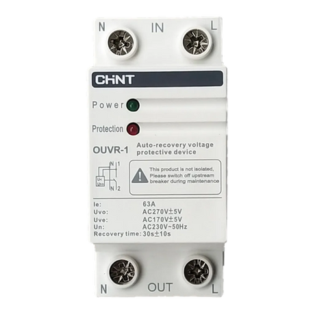 Chint AC Over Under Voltage Relay 80A 3-Phase 3P+N