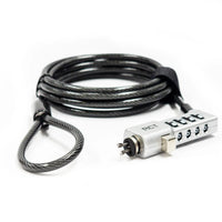 RCT 3-in-1 Notebook Security Lock 4-Digit Combination T-Bar Nano Wedge 1.8m