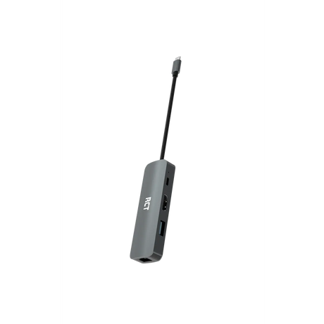 RCT SD-4 Compact 4-in-1 USB-C Hub HDMI USB 3.0 RJ45 Ethernet USB-C Power Pass-Through