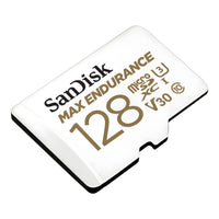 SanDisk MAX ENDURANCE microSDXC 128GB + SD Adapter - for home security cameras & dashcams, up to 60,000 Hours, Full HD / 4K videos, Extreme endurance, up to 100/40 MB/s Read/Write speeds, C10, U3, V30