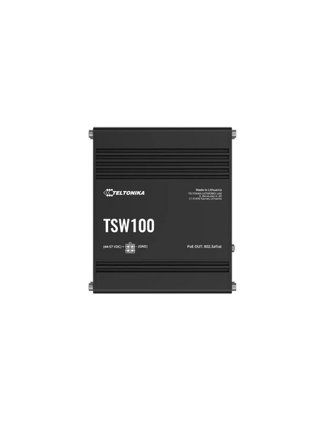 Teltonika Industrial Unmanaged 5 Port PoE+ Ethernet Switch | TSW100