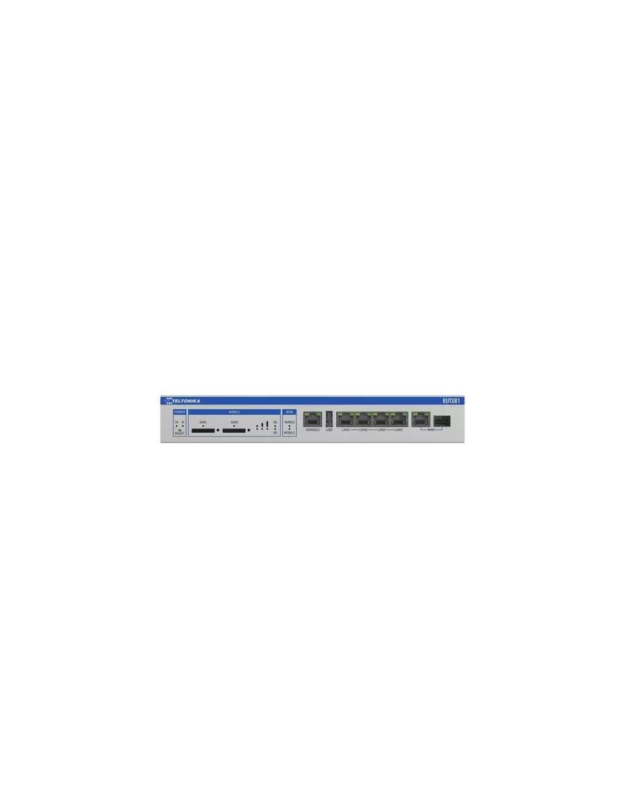 Teltonika WiFi 5 Enterprise Rack-Mountable SFP/LTE Router | RUTXR1