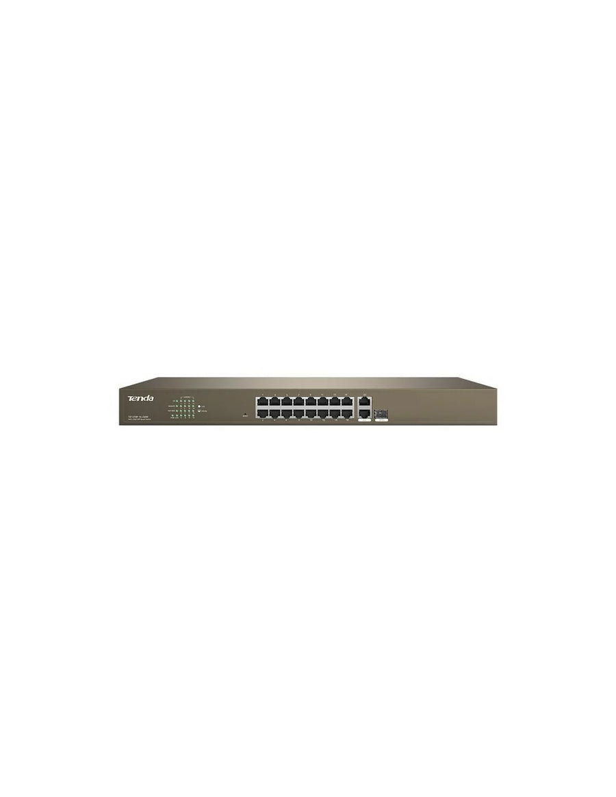Tenda 16-Port Fast Ethernet PoE Switch 250W | TEF1218P-16-250W